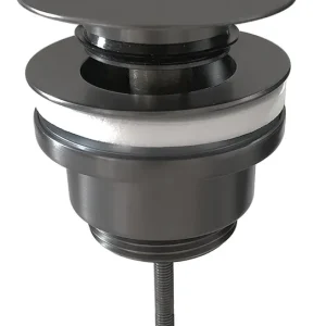 Wiesbaden Caral Afvoerplug met Clickwaste - Geborsteld Gunmetal Betaalbaar