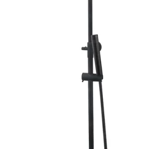 Wiesbaden Caral Thermostatische Opbouw Douchekraan met Glijstang en Staaf Handdouche - Ø25cm - Mat Zwart Beste Prijs