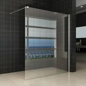 Wiesbaden Comfort Inloopdouche - 10mm Helder Glaswand - 160x200cm - Nano Coating - Muurprofiel & Stabilisatiestang - Chroom Koopje