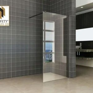 Wiesbaden Graffic Inloopdouche - Nano Folie - 10mm Helder Glas - 120x200cm - Mat Zwart Voordeelprijs