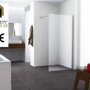 Wiesbaden Graffic Inloopdouche - Nano Folie - 10mm Helder Glas - 80x200cm - Chroom Uitverkoop