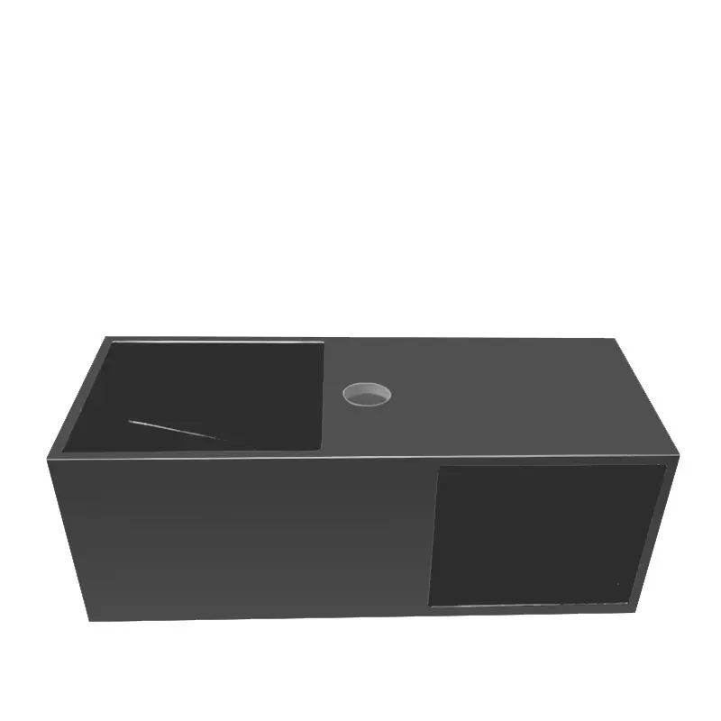 Exclusieve Aanbieding Wiesbaden Julia Solid Surface Fontein - 54x20x20cm - Mat Zwart