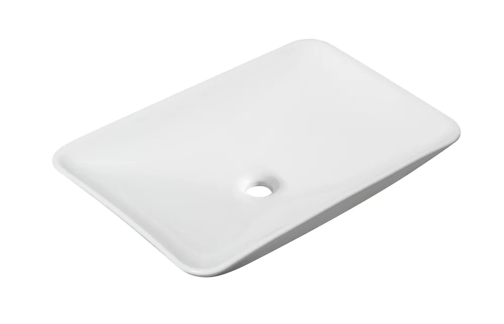 Wiesbaden Karé Keramisch Waskom - Rechthoek - 58x36x11,5cm - Wit Korting