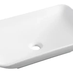 Beperkt Aanbod Wiesbaden Karé Keramisch Waskom - Rechthoek - 58x36x11,5cm - Mat Wit