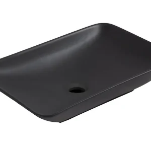 Wiesbaden Karé Keramisch Waskom - Rechthoek - 58x36x11,5cm - Mat Zwart Direct Beschikbaar
