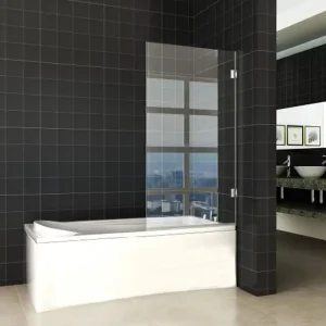 Wiesbaden Less Profielloos Scharnierende Badwand - Nano Coating - 6mm Helder Glas - 80x150cm Populair
