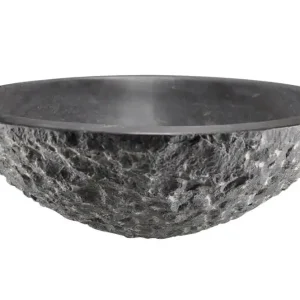 Direct Verzonden Wiesbaden Raw Natuursteen Waskom - Rond - Ø42x14cm - Hardstenen Gezoet