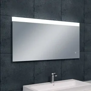 Nu Kopen Wiesbaden Single Spiegel met LED Verlichting - Rechthoek - Dimbaar - Spiegelverwarming - 120x60cm
