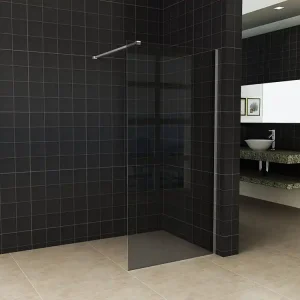 Wiesbaden Slim Los Glasplaat - Nano Coating - 8mm Rookglas - Zonder Profiel & Stabilisatiestang - 80x200cm Gereduceerde Prijs