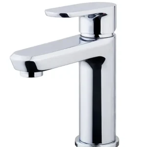 Aanbieding Wiesbaden Trop Wastafelkraan - Opbouw - Laag - Chroom