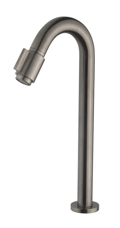 Wiesbaden Victoria XL Opbouw Fonteinkraan - Draaiknop - Geborsteld Gunmetal Merkproduct