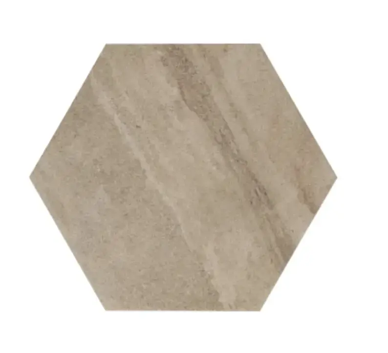 Rechtstreeks Van De Fabrikant Staptegel Hexagon Cappuccino 2 cm Keramisch