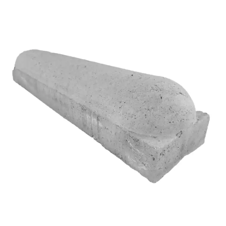 Uitverkoop Stootband met voet 20x17x95 2x Rond - Grijs