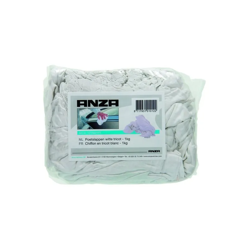 ANZA Poetsdoeken Tricot Wit 1KG (€ 9.27) Exclusieve Aanbieding