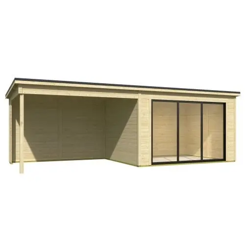 Blokhut Pernilla met aanbouw 755x315 cm Veilige Betaling