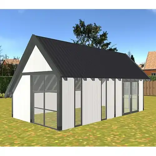 Overkapping Hillhout vuren kapschuur Premium 742x385 cm Direct Beschikbaar