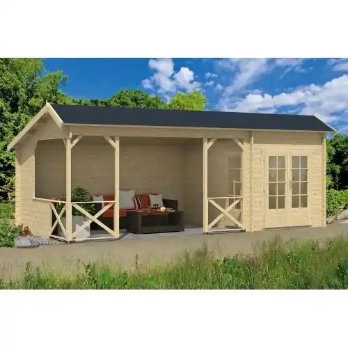 Premium Blokhut Kukka 250 + 450 x 350 cm