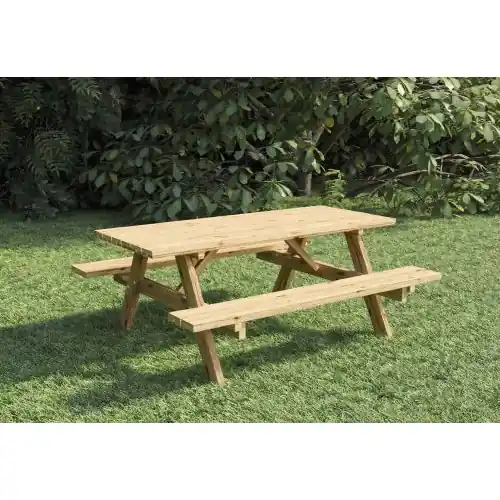 Bestseller AANBIEDING Picknicktafel basis groen geïmpregneerd 180 cm