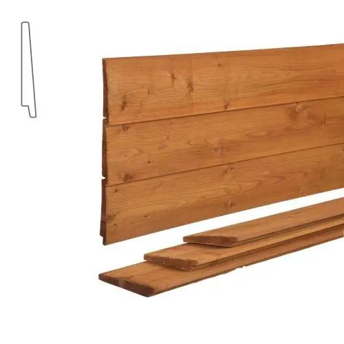 Zweeds rabat vuren bruin geïmpregneerd 1,0-2,2x14,5 cm Snelle Levering