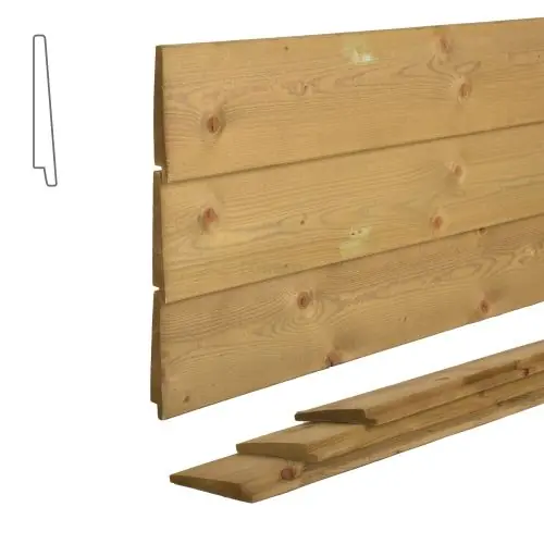 Alleen Vandaag Zweeds rabat vuren groen geïmpregneerd 1,0-2,2x14,5x300 cm
