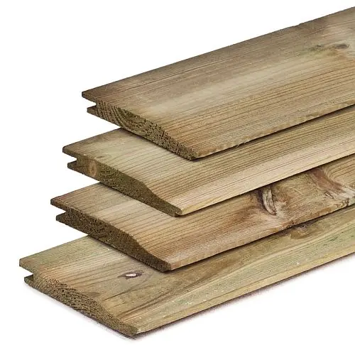Exclusieve Aanbieding Rabatplank geïmpregneerd vuren 1,9x14,5x390 cm