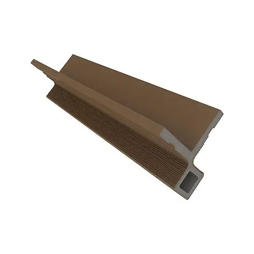 NewTechWood composiet co-extrusie hoekprofiel castellation t.b.v wand bekleding, 7 x 8 x 300 cm Teak Seizoensaanbieding