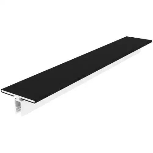 Betaalbaar NewTechWood co-extrusie aluminium u-klikprofiel ebony zwart 300 cm