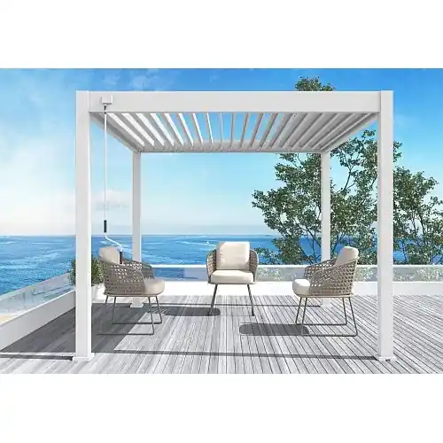Beste Prijs Aluminium overkapping Toronto vrijstaand wit 300x300 cm