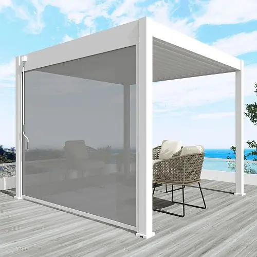Aluminium overkapping windscherm 265 cm wit Must-Have