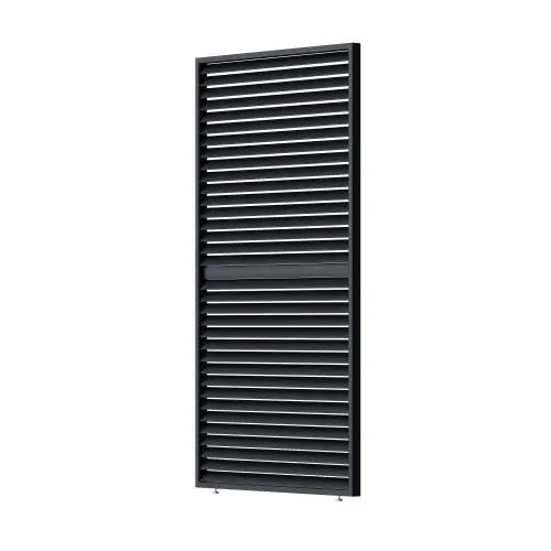 Verstelbaar horizontaal shutter paneel aluminium antraciet 95x235 cm Speciale Aanbieding