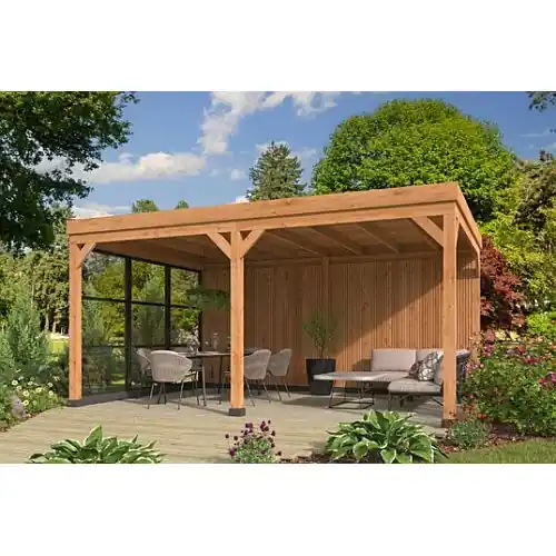 Overkapping Red Class Wood plat dak Kiruna type 1 538x378 cm Uitverkoop