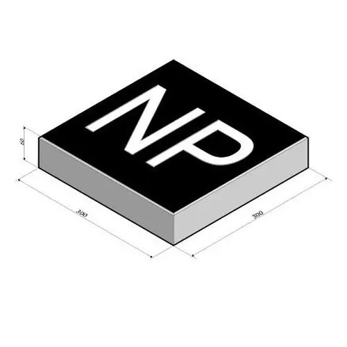 Express Levering Verkeerstegel 30x30x6 cm met opdruk NP