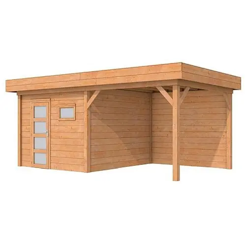 Blokhut Topvision douglas Raaf 298+300x298 cm geïmpregneerd Dagaanbieding