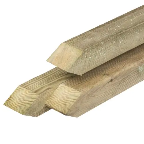 Goedkoop Tuinpaal geïmpregneerd grenen 6,8x6,8x100 cm met punt
