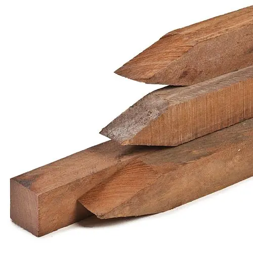Tuinpaal hardhout azobé 6x6 cm fijnbezaagd Bestseller