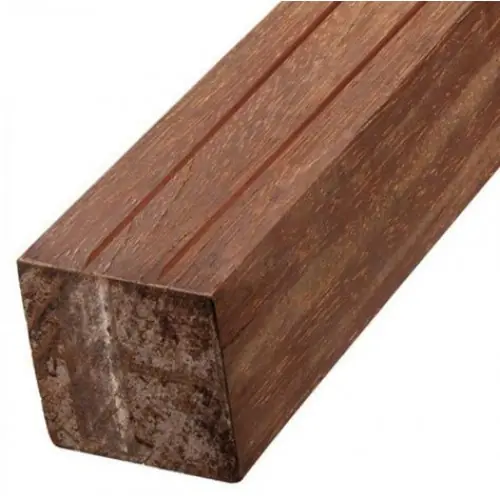Hardhouten tuinpaal azobé 8,5x8,5x270 cm geschaafd 2 zijden v-groef Goedkoop