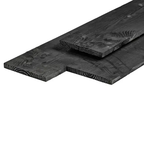 Kantplank douglas bezaagd 2,2x20x500 cm zwart geïmpregneerd Koop Vandaag