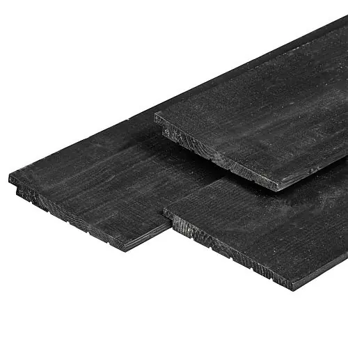 Zweeds rabat douglas zwart geïmpregneerd Excellent 1,1-2,7x19,5 cm Speciale Aanbieding