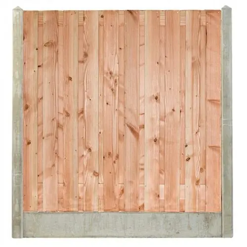 Superprijs Hout-betonschutting grijs i.c.m. geschaafd douglas scherm 21-planks