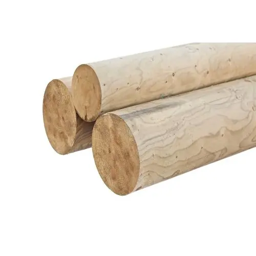 Weekendaanbieding Ronde constructiepaal geïmpregneerd grenen rond 14 cm 500 cm Niet gekruind