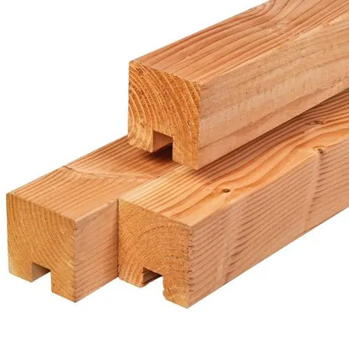 Stapelbouw eindpaal douglas geschaafd 11,5x11,5x300 cm Direct Verzonden