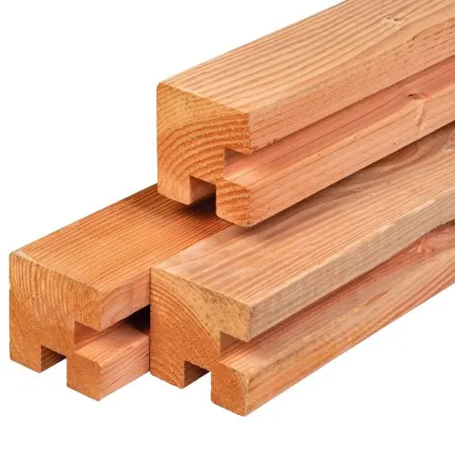 Stapelbouw hoekpaal douglas geschaafd 11,5x11,5x300 cm Koopje