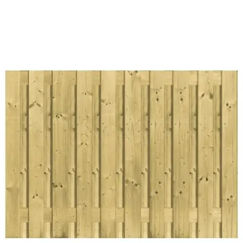 Tuinscherm geïmpregneerd grenen 130x180 cm 21-planks 103435 Merkproduct