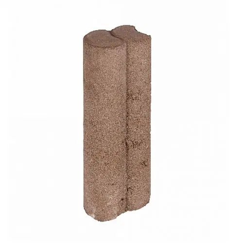 Betrouwbaar Mini duo palissadepalen met inkeping 6x8,3x40 cm bruin