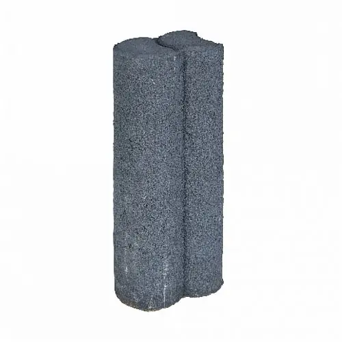 Mini duo palissadepalen met inkeping 6x8,3x40 cm zwart Aanbieding