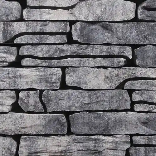 Populair Stone walling naturel grijs zwart