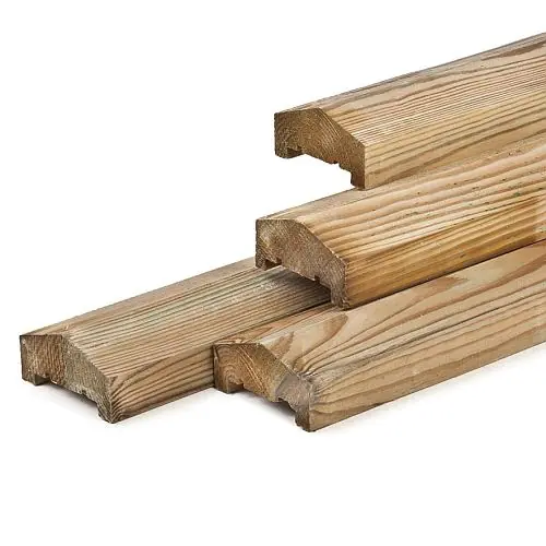 Veilige Betaling Afdeklijst geïmpregneerd vuren 4,4x9x180 cm 103367