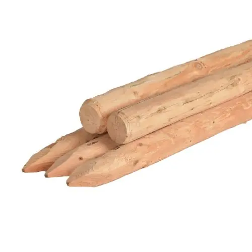 Ronde paal vuren geschild kop Ø7x250 cm Korting