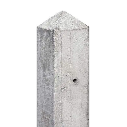 Direct Verzonden Betonpaal Amstel grijs lichtgewicht 10x10x280 cm diamantkop t-paal