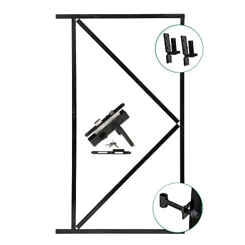 Deurframe ijzer zwart gespoten 155x120 cm Veilige Betaling
